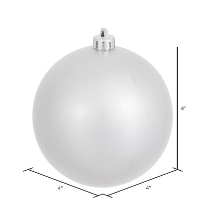 Vickerman 4" Silver Candy Ball Ornament 6 per Bag