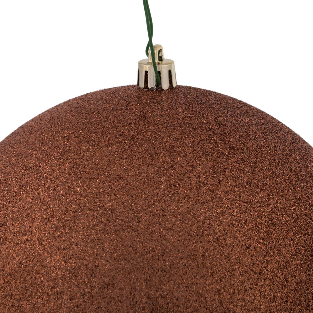 Vickerman 6" Coral Glitter Ball Ornament 4 per Bag