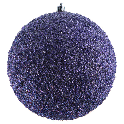 Vickerman 6" Lilac Beaded Ball Ornament 4 per Bag