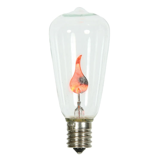 Vickerman ST40 Incandescent Clear Flicker Flame E17 1 Watt/Bulb 10 Pack.