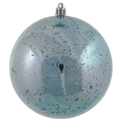 Vickerman 6" Baby Blue Shiny Mercury Ball Ornament 4 per Bag