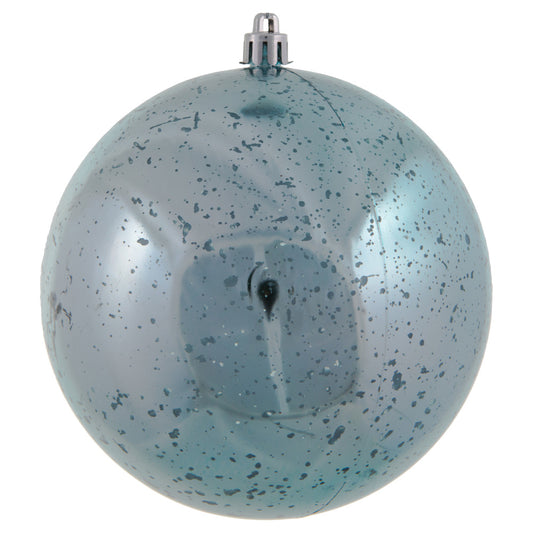 Vickerman 6" Baby Blue Shiny Mercury Ball Ornament 4 per Bag