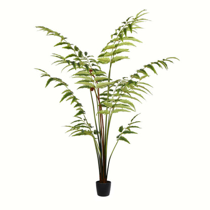 Vickerman 5' Artificial Potted Leather Fern.