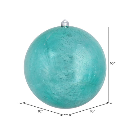 Vickerman 10" Teal Shiny Mercury Ball Ornament