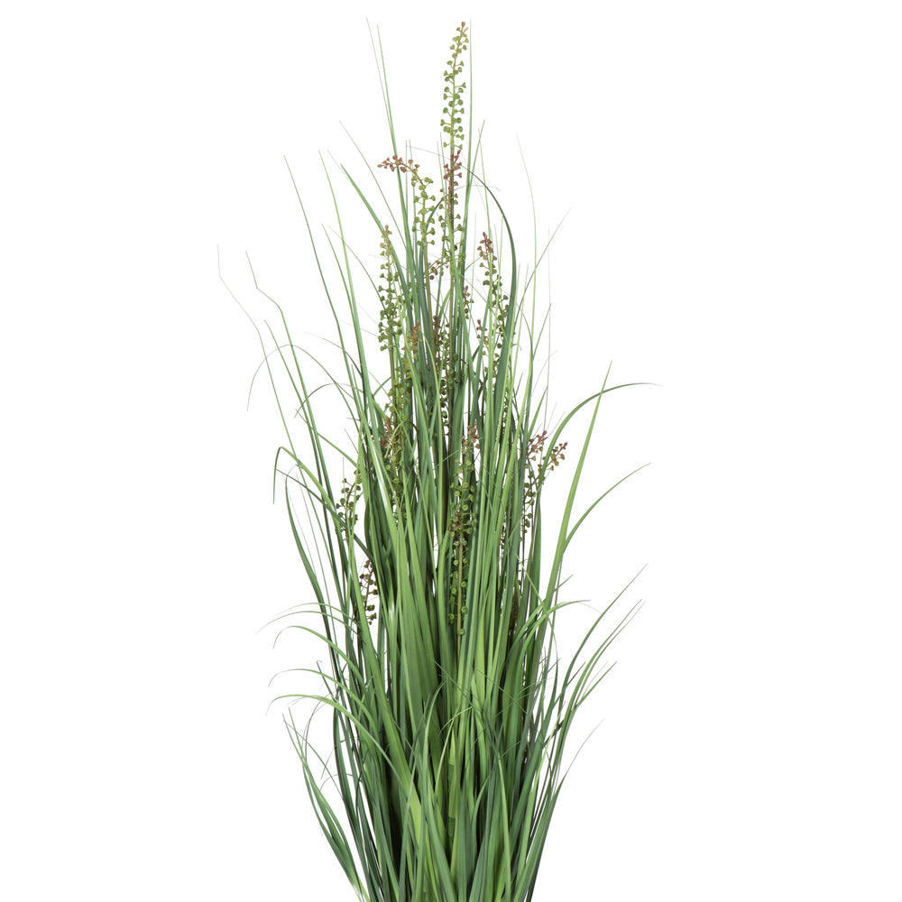 Vickerman 48" PVC Artificial Potted Green Sheep's Grass and Plastic Grass.