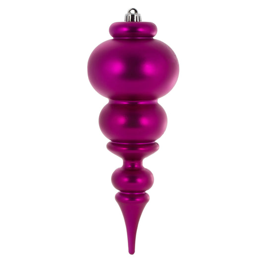 Vickerman 14" Fuchsia Matte Finial Ornament