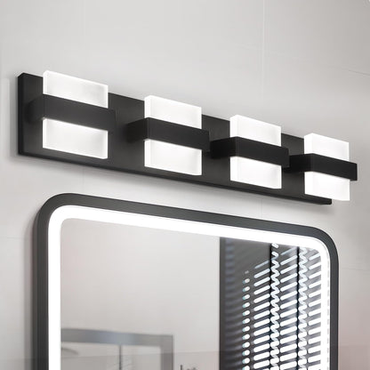 ASD Lighting LED Vanity 4-light 23W 120V CCT Selectable 2700/3000/4000/5000/6000K Dimmable Black ETL