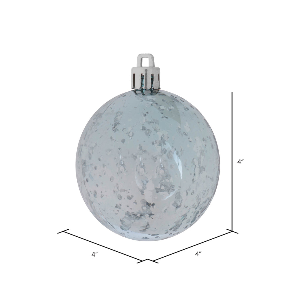 Vickerman 4" Baby Blue Shiny Mercury Ball Ornament 6 per Bag