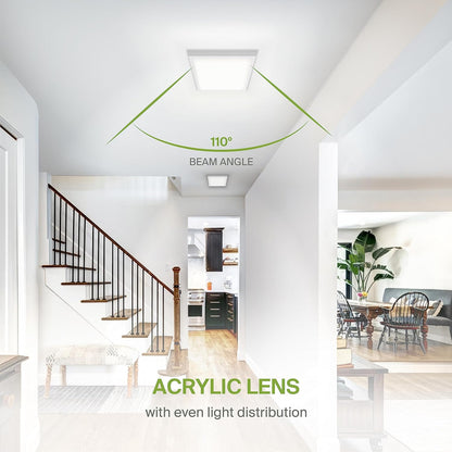 ASD Lighting LED Surface Mini Panel Square 9inch 18W 120V Triac 3000/4000/5000K White ETL 6 pack