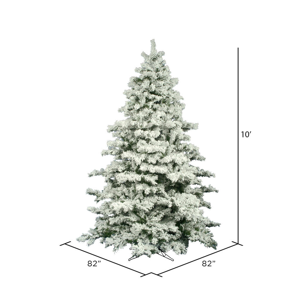 Vickerman 10' Flocked Alaskan Pine Artificial Christmas Tree Unlit