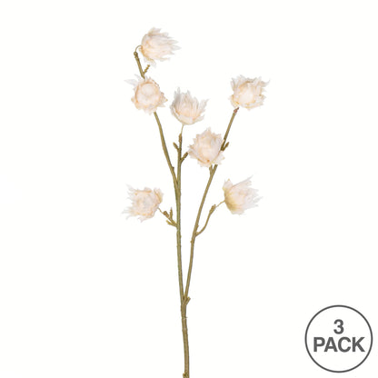 Vickerman 24" Artificial Ivory Hibiscus Spray. Includes 3 sprays per pack.