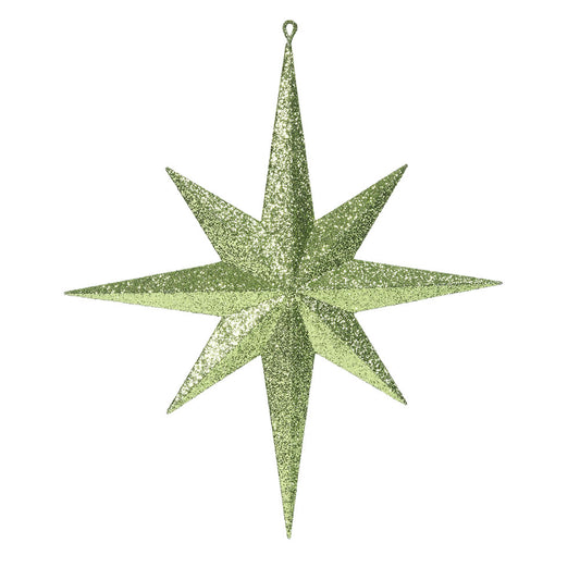 Vickerman 15.75" Lime Iridescent Glitter Bethlehem Star Christmas Ornament