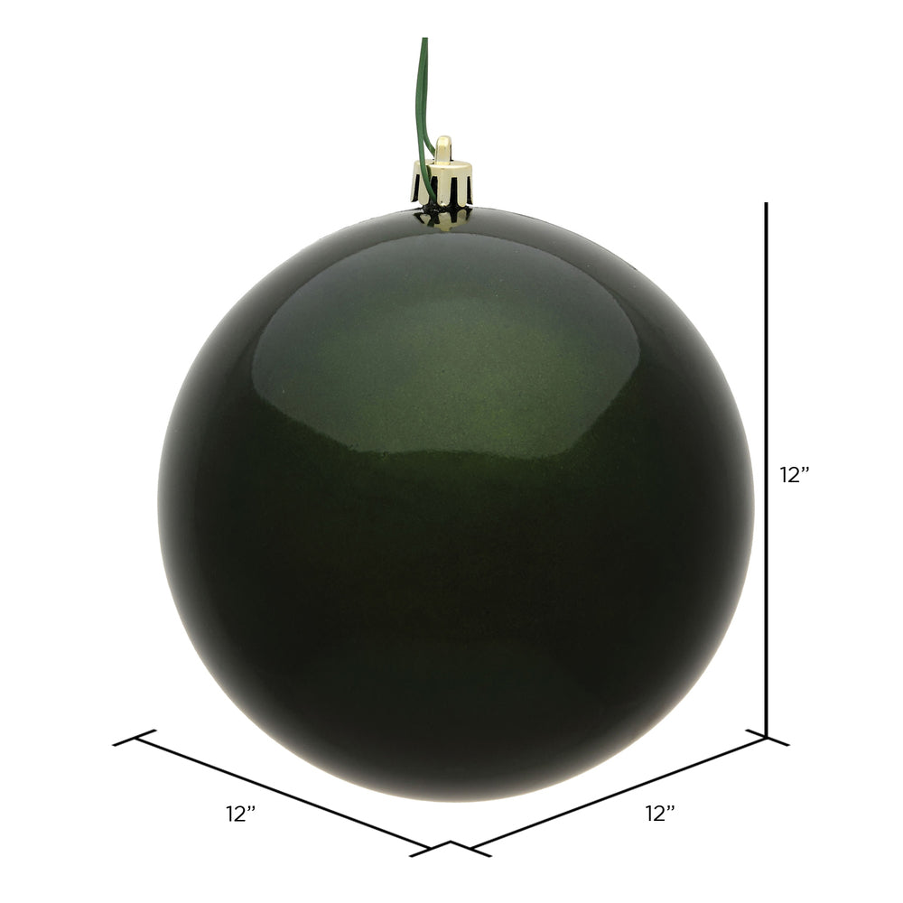 Vickerman 12" Moss Green Candy Ball Ornament
