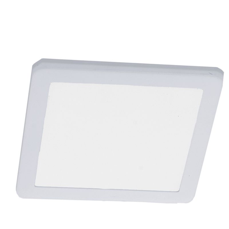 Westgate 12V Large Sqr Slim Puck Light, ETL, 4000K, White, Undercabinet Lighting, 3.5W, 230 Lumens, 4000K, White Finish, TRIAC Dimming