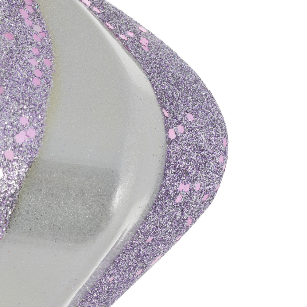 Vickerman 6" Lilac Candy Glitter Swirl Diamond Christmas Ornament
