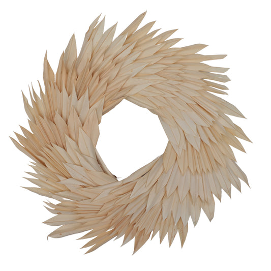 Vickerman Natural Botanicals 17" Bleached Palm Sun Wreath.