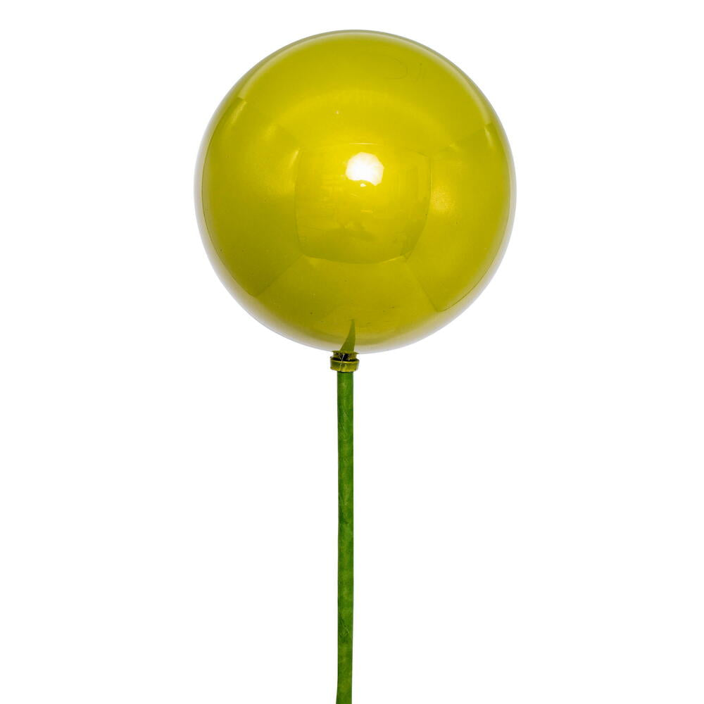 Vickerman 4" x 18" Lime Pearl Ball Ornament Stick 6 per bag.