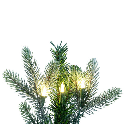 Vickerman 9' x 14" Frosted Douglas Fir Artificial Garland with Warm White LED Lights.