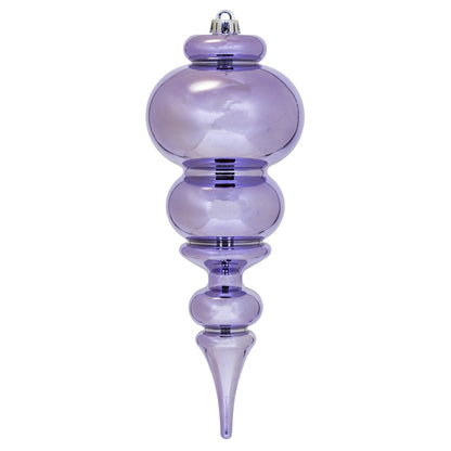 Vickerman 14" Lavender Shiny Finial Christmas Ornament UV Treated with Drilled and Wired Cap