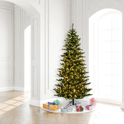 Vickerman 7.5' x 45" Slim Natural Fraser Fir Tree Warm White Dura-lit LED Lights.