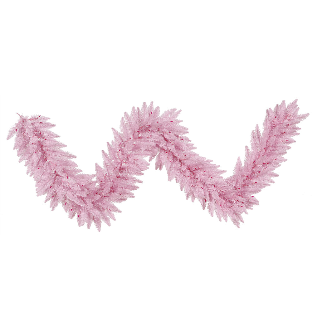Vickerman 9' Pink Fir Artificial Christmas Garland Unlit