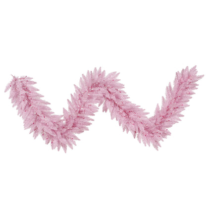 Vickerman 9' Pink Fir Artificial Christmas Garland Unlit
