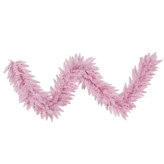 Vickerman 9' Pink Fir Artificial Christmas Garland Unlit