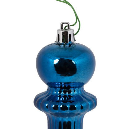 Vickerman 14" Midnt Blue Shiny Finial Drop UV Pack of 2