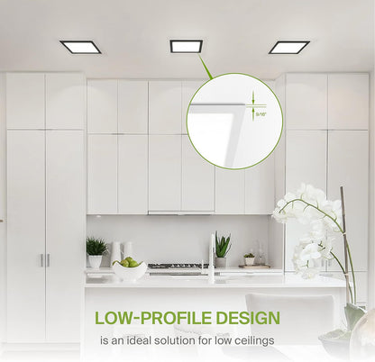 ASD Lighting LED Recessed Mini Panel Square 12inch 24W 120V Triac 2700/3000/3500/4000/5000K White UL