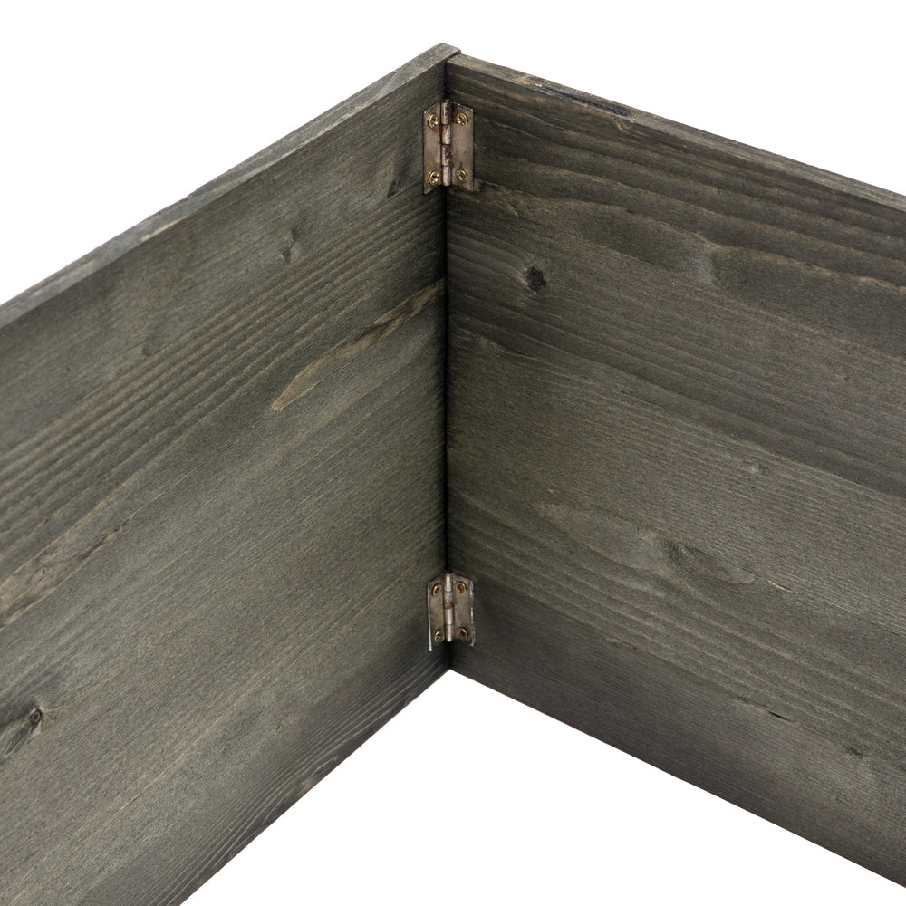 Vickerman 32" x 15" Gray Square Wooden Knock down Christmas Tree Collar