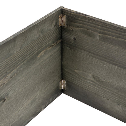 Vickerman 32" x 15" Gray Square Wooden Knock down Christmas Tree Collar