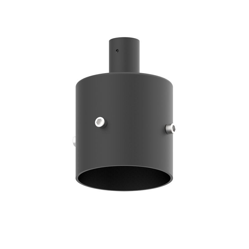 Westgate Dab 4In Pole Adapter For 1 Bell Arm, Black, Outdoor Lighting, Black Finish