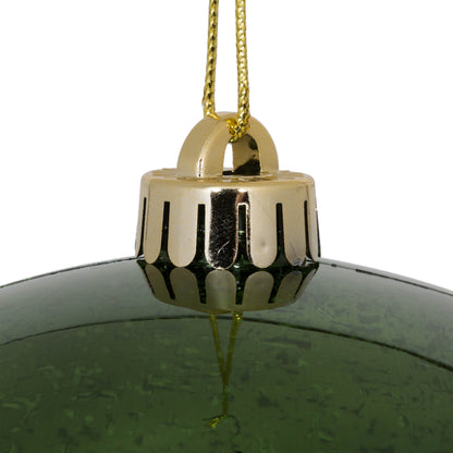 Vickerman 8" Moss Green Mercury Ball Christmas Ornament Features a Shiny Finish.