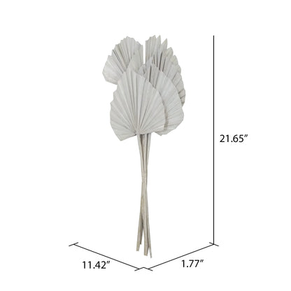 Vickerman Natural Botanicals 20" White Washed King Palm Spear. Includes 10 Pieces per Bunch.
