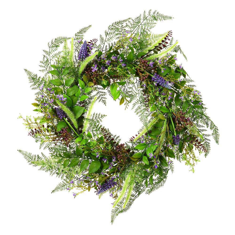 Vickerman 24" Artificial Green Maytime Wreath.