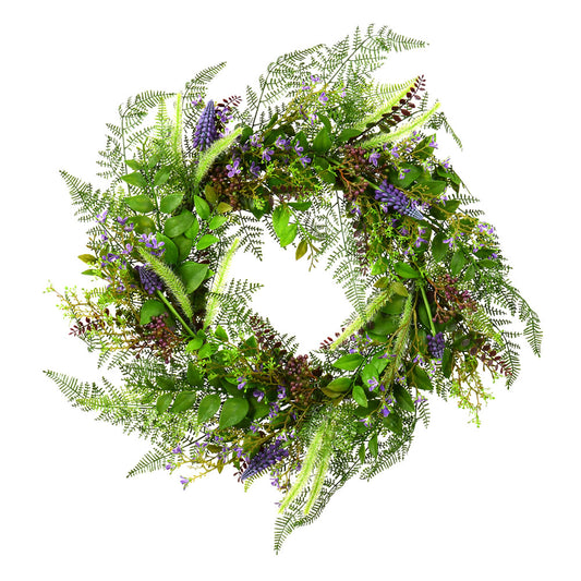 Vickerman 24" Artificial Green Maytime Wreath.