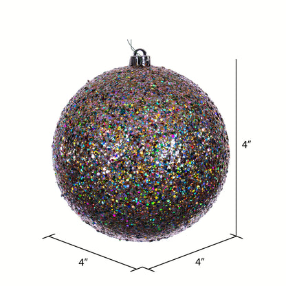 Vickerman 8" Multi-color Sequin Glitter Ball Christmas Ornament UV Resistant