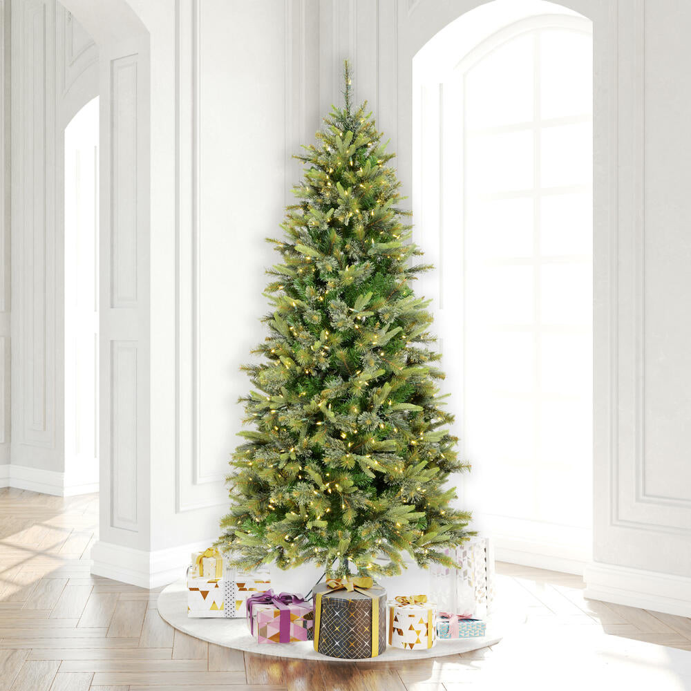 Vickerman 8.5' Cashmere Slim Artificial Christmas Tree Warm White Dura-Lit® LED Lights