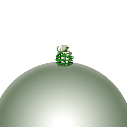 Vickerman 3" Frosty Mint Shiny Ball Ornament 12 per Bag