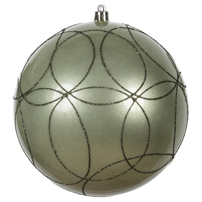 Vickerman 6" Wrought Iron Candy Ornament with Circle Glitter Pattern 3 per Bag