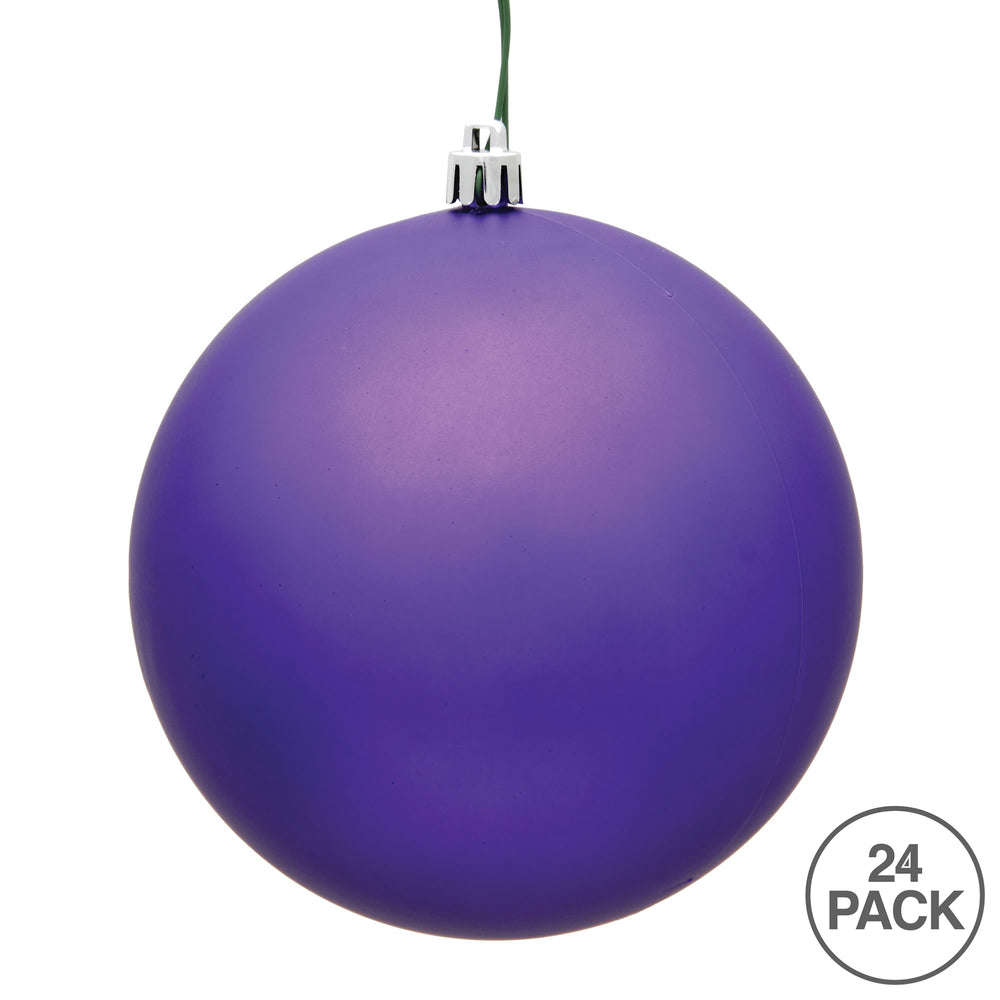 Vickerman 2.4" Purple Matte Ball Ornament 24 per Bag