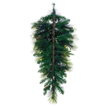 Vickerman 36" Emerald Mixed Fir Artificial Christmas Teardrop with Warm White LED Lights.