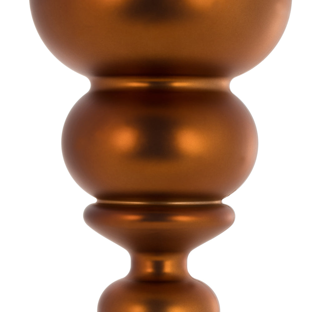 Vickerman 14" Copper Matte Finial Christmas Ornament UV Treated with Drilled and Wired Cap