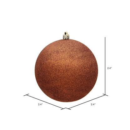 Vickerman 2.4" Copper Glitter Ball Ornament 24 per Bag