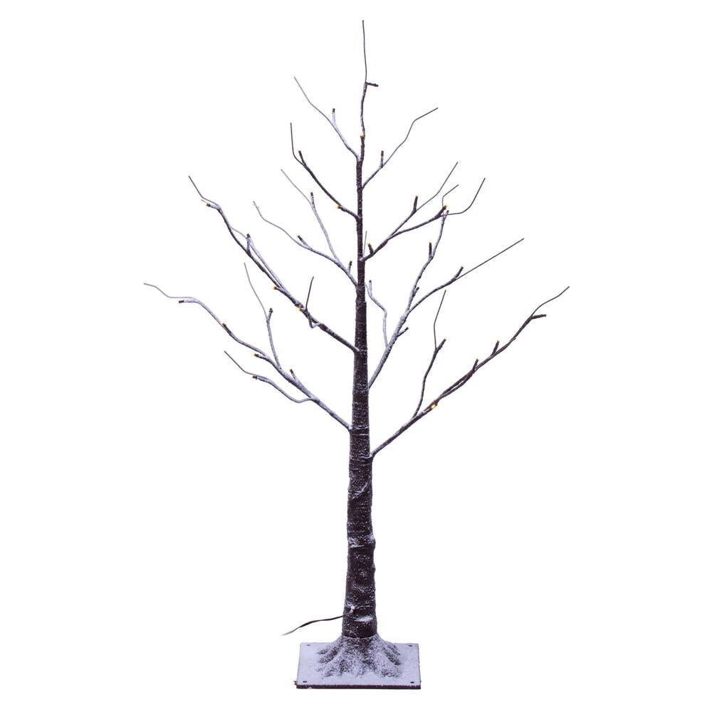 Vickerman 3' Brown Frosted Twig Tree Warm White 3mm Wide Angle LED lights