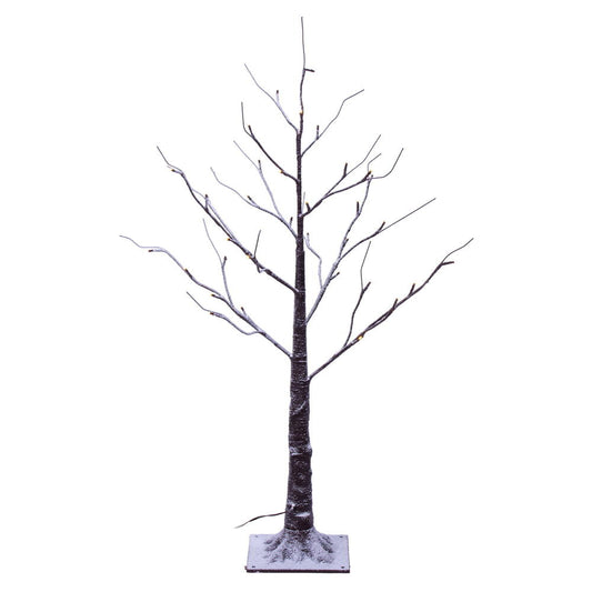 Vickerman 3' Brown Frosted Twig Tree Warm White 3mm Wide Angle LED lights