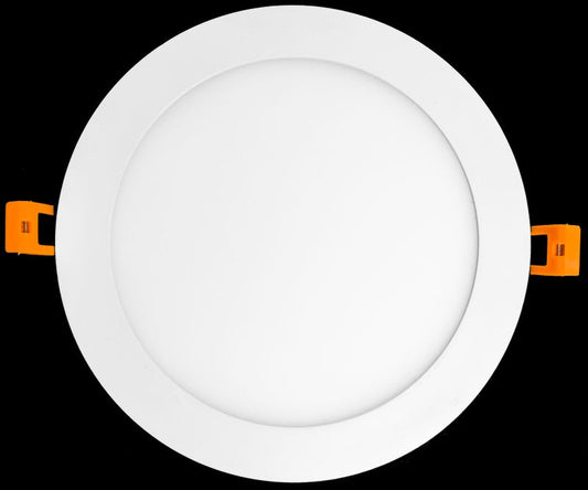 Westgate 8" Round Multi-Color Temp. Slim Recessed Light, 18W, 1350 Lumens, 2700K 3000K 3500K 4000K 5000K, Residential Lighting, 18W, 1350 Lumens, 27K/30K/35K/40K/50K, White Finish, TRIAC 10-100%