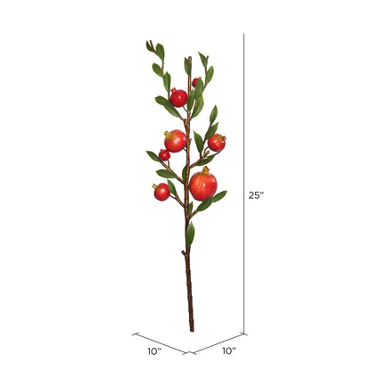 Vickerman 25" Artificial Red Pomegranate Spray.