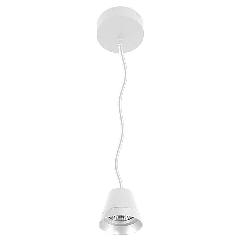 Westgate Cone Pendant 3In Dia. 6Ft Adj. Cord 120-277V 6/9/12W 30/40/50K Wht, Residential Lighting, 6W/9W/12W, 600 Lumens, 30K/40K/50K, White Finish, TRIAC Dimming