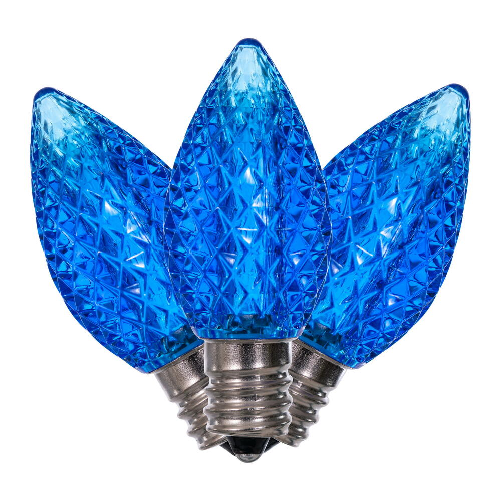 Vickerman C7 LED Blue Faceted Replacement Bulb bag of 25